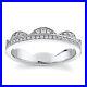 Micro Pave Set 0.50CT Excellent Moissanite In Pure 10K White Gold Crown Band