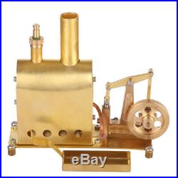 Mini Pure Copper Steam Engine Model with Boiler Creative Gift Education Toy Set