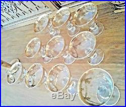 Murano 22k Gold Trim Crystal Cocktail Dessert Glasses Set Of 10 Perfect