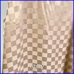 NWOT Lunya Washble Pure Silk sleeveless checker set in gold