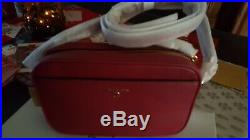 NWT Michael Kors Jet Set Charm East West Camera Crossbody Bag/Berry/Perfect