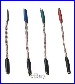 New 10 sets/lot 5N PERFECT CRYSTAL OCC (PCOCC) litz lead wires 1.2 gold terminal