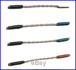 New 10 sets/lot 5N PERFECT CRYSTAL OCC (PCOCC) litz lead wires 1.2 gold terminal