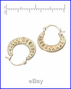 New 10K Yellow Gold Classic Hoop Earrings 10K Pure Gold Earring set Nice Look