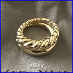 New David Yurman 18K Pure Form Stacking Rings Set Size 6