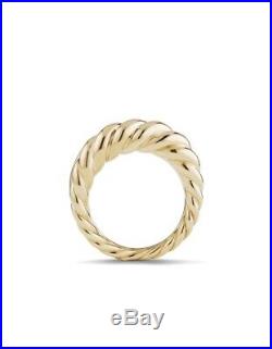 New David Yurman 18K Pure Form Stacking Rings Set Size 6