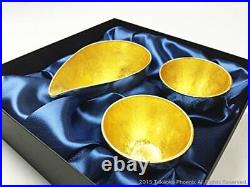 Nousaku 100% Pure Tin luxury Kanazawa Gold Leaf Sake Cup Set Made in Japan