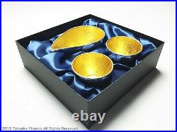 Nousaku 100% Pure Tin luxury Kanazawa Gold Leaf Sake Cup Set Made in Japan