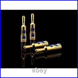 Oyaide SGBN Banana Plug Set of four Pure Silver Thick-wall 24K gold Plated Japan