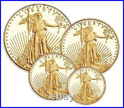 PURE SOLID GOLD COINS WOW! American Eagle 2019 Gold Proof Four Coin Set OGP