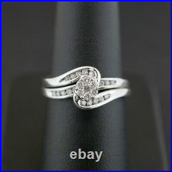 (Pa2) 9ct White Gold Diamond 0.33ct Perfect Fit Bridal Set 3.9gms Size N