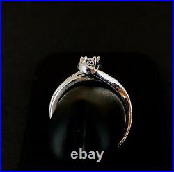 (Pa2) 9ct White Gold Diamond 0.33ct Perfect Fit Bridal Set 3.9gms Size N