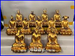 Palace Pure Copper Gold-plating Handmade twelve Animals Chinese Zodiac signs Set