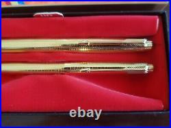 Parker 75 l4k G. F. Fountain Pen and Pencil Set in original box. Perfect