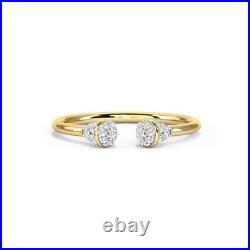 Pave Set Excellent Round Cut Moissanite With Pure 10K Yellow Gold Unique Band