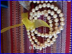Pearlfection Cream/Gold Pearl NecklaceBracelet Earring Set 205