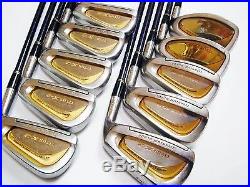 Perfect 10pc Beautiful Gold Maruman Titus X-2 R-flex Irons Set Golf Clubs 6227