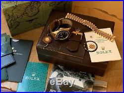 Perfect 1986 Rolex 16758 GMT Master 18k Gold Nipple dial Box & Papers. Full Set