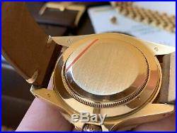 Perfect 1986 Rolex 16758 GMT Master 18k Gold Nipple dial Box & Papers. Full Set
