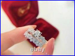 Perfect Art Deco Anniversary Bridal Set Ring 14K White Gold Over 2.15 Ct Diamond