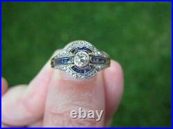 Perfect Art Deco Vintage Ring 1.62 Ct Simulated Diamond 14K Yellow Gold Over