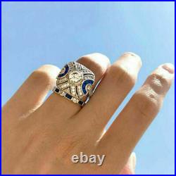 Perfect Bridal Set Engagement Wedding Ring 1.89 Ct Diamond 14K White Gold Over