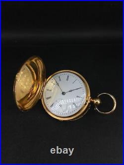 Perfect & Co Geneve High Grade Solid 14k Gold Back Wind/set Pocket Watch. Ladies