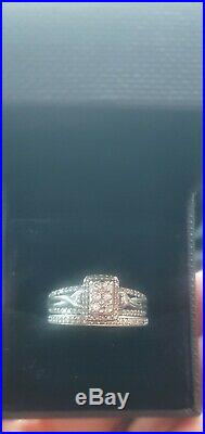 Perfect Fit 3/4 Ct Diamond Bridal Ring Set 9 Ct White Gold