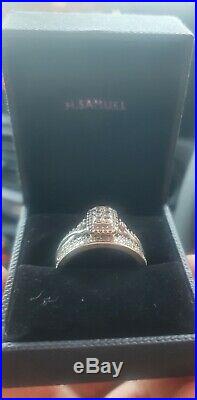 Perfect Fit 3/4 Ct Diamond Bridal Ring Set 9 Ct White Gold