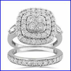 Perfect Fit 9ct White Gold 1.5ct Diamond Cushion Bridal Set