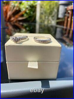 Perfect Fit 9ct White Gold Total Diamond Bridal Set Size 10