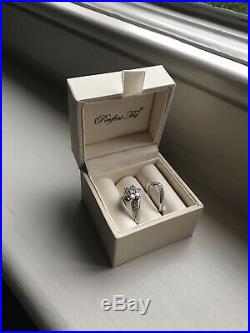 Perfect Fit Flower Bridal Set 9ct Gold 1 Carat Diamond Engagement Ring Set