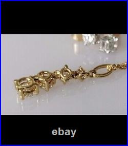 Perfect Gift- 18ct gold graduated four diamond pendant on chain & earrings-boxed