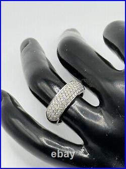 Perfect Set Of Diamond Pavé Ring And Earrings On Solid 18k White Gold