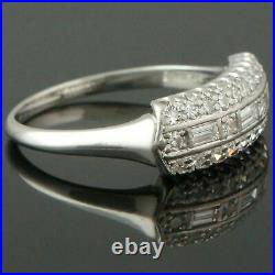 Perfect Vintage Art Deco Filigree Ring 14K White Gold Over 2.1 Ct Round Diamond