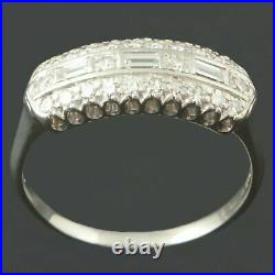 Perfect Vintage Art Deco Filigree Ring 14K White Gold Over 2.1 Ct Round Diamond