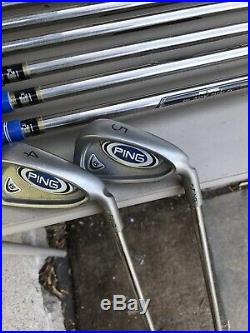 Ping i5 Iron Set 4-PW U S L Green Dot PURED Black Gold Steel Regular +1