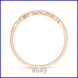 Prong Set HSI2 Lab Created Diamond Cursive LOVE Ring in 14k Rose Gold Size 6