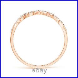 Prong Set HSI2 Lab Created Diamond Cursive LOVE Ring in 14k Rose Gold Size 7