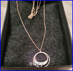 Pure 14k Rose Gold Moving CIRCLES Link Necklace 18