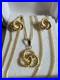 Pure 18K 750 Saudi Gold 19.5/20 long Love Knot Set Earring & Necklace 2mm 6.8g