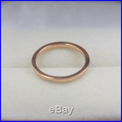 Pure 18K Rose Gold Ring set Diamonds Band Ring Size 5.75