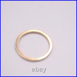Pure 18K Rose Gold Ring set Natural Diamond Band Ring Size 6