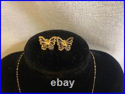 Pure 18k Butterfly gold set for women