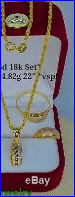 Pure 18k Multi-color Gold, Trendy for Everyday Fashion Ladies Fine Jewelry Set