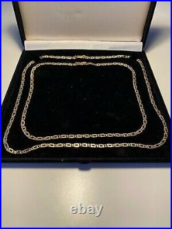 Pure 24K Solid Gold Shiny Diamond Cut Chain Necklaces (set of 2) 1.1oz / 31.2g