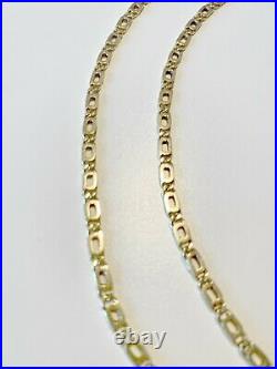 Pure 24K Solid Gold Shiny Diamond Cut Chain Necklaces (set of 2) 1.1oz / 31.2g