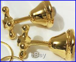 Pure 24K Yellow GOLD Mondella Maestro Cross Handle Top Assembly Set Wall Taps