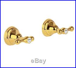 Pure 24K Yellow GOLD Mondella Maestro Wall Tap Top Assembly Lever Set Taps
