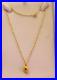 Pure 999 24K Yellow Gold Link Chain Necklace and Dragon Pendant (8 Grams) Set